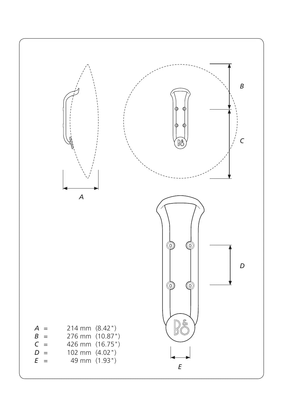 Beoplay/Beosound A9 Wall Bracket Bang & Olufsen